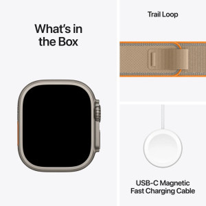 Apple Watch Ultra 4, Cellular, 49mm Carcasa Natural Titanium, Sand Trail Loop - M/L