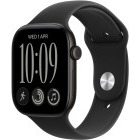 SmartWatch Apple Watch Series 12, Cellular, GPS, 42mm Carcasa Aluminium Black, Black Sport Band - S/M