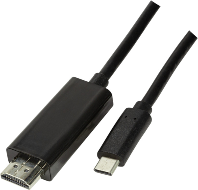 Cablu video Logilink USB Male tip C - HDMI Male, 3m, negru, 4K 60Hz