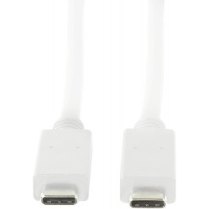 Logilink USB-C Male la USB-C Male, 1 m, White, amperaj maxim suportat 3A