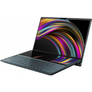 ASUS 14'' ZenBook Duo UX481FL, FHD, Procesor Intel® Core™ i7-10510U (8M Cache, up to 4.80 GHz), 16GB, 512GB SSD, GeForce MX250 2GB, Win 10 Pro, Celestial Blue