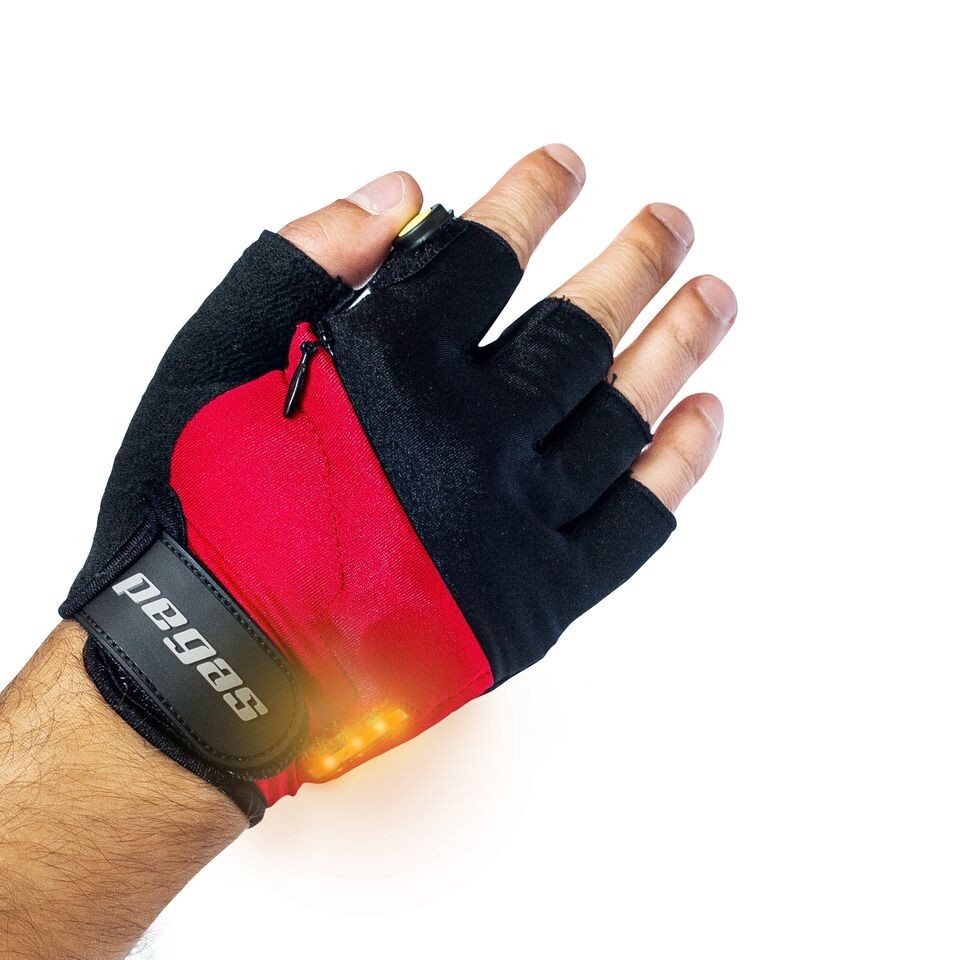 Pegas Manusi cu semnal led XXXL Red