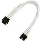 Nanoxia 8-pin ATX Male - 4+4-pin ATX Female, 0.3m, alb