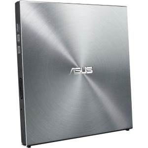 Unitate optica notebook ASUS SDRW-08U5S-U DVD writer extern 8X ultra-subtire 12.9mm, suport M-DISC, compatibil cu Windows si Mac OS, ASUS Webstorage gratuit 12 luni, Nero BackItUp, E-Green, Argintiu
