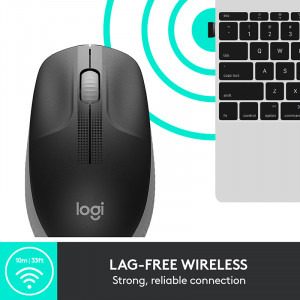 Logitech M190, Wireless, Mid Grey