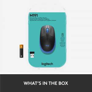 Logitech M190, Wireless, Blue