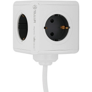 Tellur PowerCube, 2x USB, 4x Schuko, 1.5 m, White