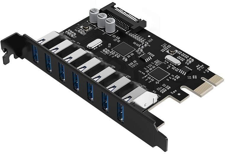 Adaptor Orico PVU3-7U 1x PCI-E Male - 7x USB 3.0 Female
