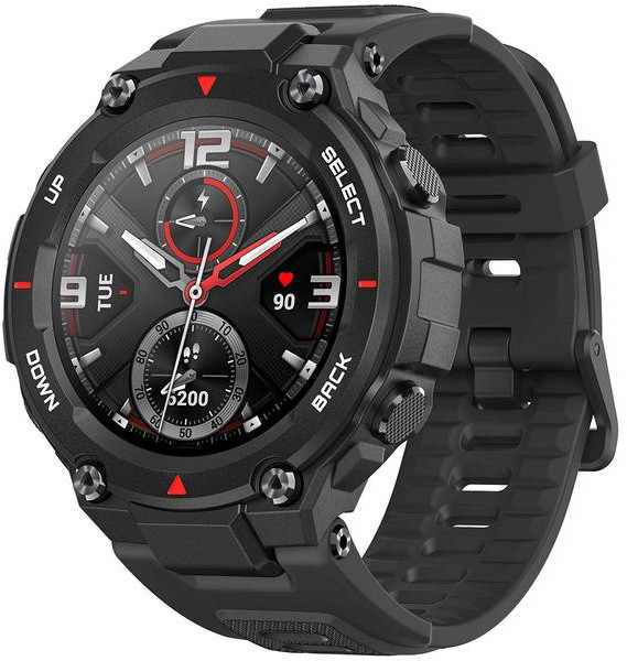 SmartWatch Amazfit T-REX Rock, negru, curea silicon negru, GPS, smartwatch cu durabilitate remarcabila