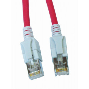 Schrack CAT6a Patch Cable S/FTP cu LED 3m rosu