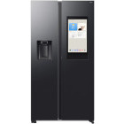 Frigider Side By Side Samsung RS90F66BEFEO, 614 L, Clasa E, Full No Frost, Digital Inverter, Family Hub, Twin Cooling Plus, Smart Conversion, Metal Cooling, AI Energy, SmartThings, Dozator de apa & gheata, Control electronic, 178 cm, Inox negru