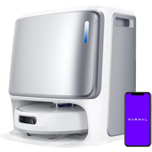 Aspirator robot Narwal Freo Z10 Ultra Argintiu, 6400 mAh, 18000Pa, 0.3L