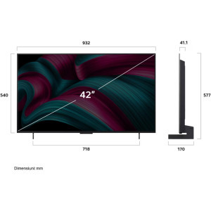 LG Smart TV OLED42C52LA Seria evo AI C5 105cm 4K UHD HDR