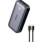 Baterie externa Ugreen PB502, 10000 mAh, 1x USB, 1x USB-C, 30 W, Display, Grey