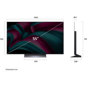 LG Smart TV OLED55C52LA Seria evo AI C5 139cm 4K UHD HDR