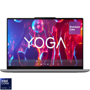 Laptop Lenovo 16'' Yoga Pro 9 16IAH10, 2.8K OLED 120Hz, Procesor Intel® Core™ Ultra 7 255H (24M Cache, up to 5.10 GHz), 32GB LPDDR5X, 1TB SSD, GeForce RTX 5060 8GB, Win 11 Home, Luna Grey, 3Yr Onsite Premium Care