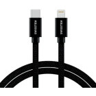 Cablu de date / adaptor Swissten USB-C Male la Lightning Male, 1.2 m, Black