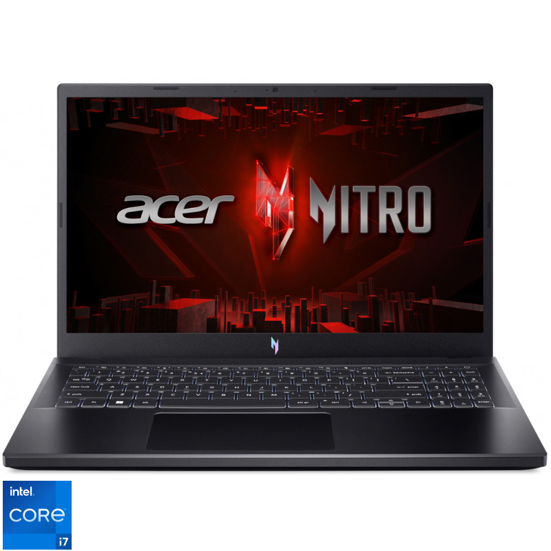 Laptop Acer Gaming 15.6'' Nitro V 15 ANV15-51, FHD IPS 144Hz, Procesor Intel Core i7-13620H (24M Cache, up to 4.90 GHz), 16GB DDR5, 512GB SSD, GeForce RTX 4050 6GB, No OS, Obsidian Black image4