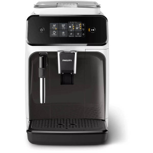 Philips automat EP1223/00 Seria 1200, 1500W, 15 bar, sistem clasic de spumare, 2 bauturi, afisaj tactil, optiune 2 cesti, 12 setari macinare, rasnita ceramica, Alb, 1.8L