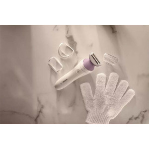 Philips fara fir BRL136/00, Utilizare umed si uscat, Baterie reincarcabila, 4 accesorii, Alb/Roz