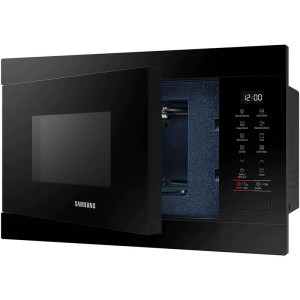 Samsung incorporabil MG22M8254AK/E2, 22 l, 850 W, Dezghetare rapida, Pastrare la cald, Grill, Mod Eco, Interior ceramic, Negru