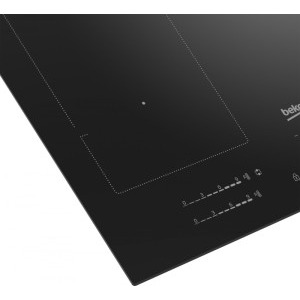 Beko HII64720UF2T, Inductie, 4 zone de gatit, IndyFlex, Booster, Hob2Hood, Quick&Easy Clean, Touch control, 9 trepte, Stop & Go, 60 cm, Negru