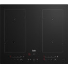 Plita incorporabila Beko HII64720UF2T, Inductie, 4 zone de gatit, IndyFlex, Booster, Hob2Hood, Quick&Easy Clean, Touch control, 9 trepte, Stop & Go, 60 cm, Negru