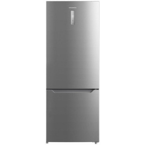 Combina frigorifica Heinner HCNF-M435INVHXE++, 435 L, Clasa E, No Frost, Inverter, InoxCool, Control electronic, Iluminare LED, 180 cm, Inox