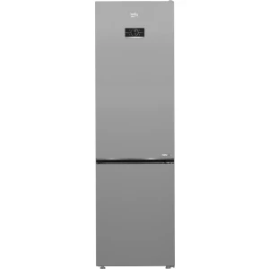Combina frigorifica Beko B5RCNA406HXB3, 355 L, Clasa C, No Frost, ProSmart Inverter, HarvestFresh, AeroFlow, Control electronic, 203 cm, Metal Look
