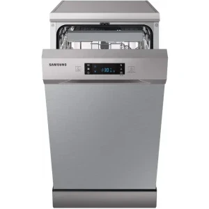 Samsung DW50DG450FSRLE, Slim, 10 seturi, 6 programe, Clasa D, Auto Open Door, Aqua Stop, 45 cm, Inox