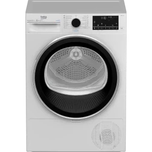 Beko B3T40239W EU, Pompa de caldura, 10 kg, Clasa C, ProSmart Inverter, EcoGentle, SteamCure, HomeWhiz, Iluminare interioara, Alb