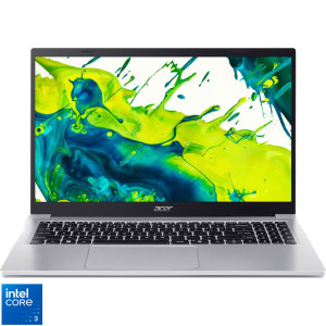 Laptop Acer 15.6 Aspire Lite 15 AL15-33P, FHD IPS, Procesor Intel® Core™ 3 N355 (6M Cache, up to 3.90 GHz), 8GB DDR5, 512GB SSD, Intel Graphics, No OS, Silver