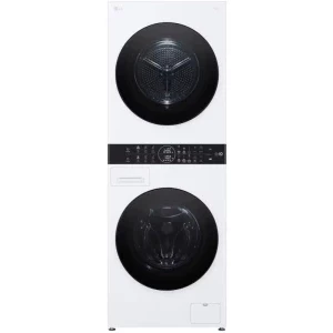 Masina de spalat rufe cu uscator LG WashTower WT1210WWF, Spalare 12 kg, Uscare 10 kg, 1400 RPM, Clasa A, Dual Inverter Heat Pump, TurboWash360, Auto Sense AI DD, Smart Pairing, Allergy Care, ThinQ, Alb
