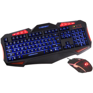 Kit Gaming Esperanza Shelter EGK300 Black/Blue