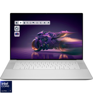 Laptop DELL 16.3 16 Premium DA16250, 1920 x 1200 30-120Hz, Procesor Intel® Core™ Ultra 7 255H (24M Cache, up to 5.10 GHz), 32GB LPDDR5X, 1TB SSD, GeForce RTX 5060 8GB, Win 11 Pro, Platinum, 3Yr BOS