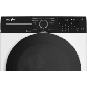 Whirlpool WP C9WBS EE, Pompa de caldura, 9 kg, Clasa C, Inverter, 6th Sense, Precision Dry, Adaptive Dry, Iron Touch, HomeWizz, Alb