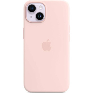 Apple Protectie pentru spate, material silicon, cu MagSafe pentru iPhone 14 Plus, culoarea Chalk Pink