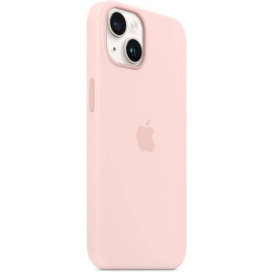 Apple Protectie pentru spate, material silicon, cu MagSafe pentru iPhone 14 Plus, culoarea Chalk Pink