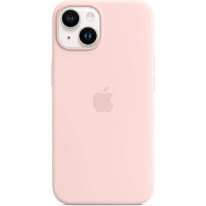 Apple Protectie pentru spate, material silicon, cu MagSafe pentru iPhone 14 Plus, culoarea Chalk Pink