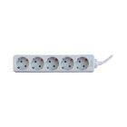 Priza/prelungitor TED 5x Schuko, 1.5m, alb