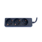Priza/prelungitor TED 3x Schuko, 1.5m, negru