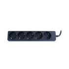 Priza/prelungitor TED 5x Schuko, 1.5m, negru