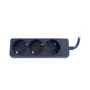 TED 3x Schuko, 5m, negru