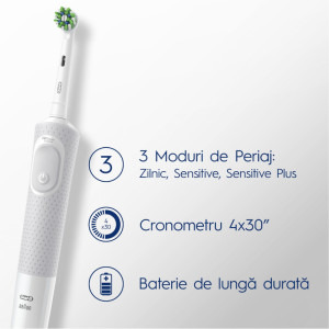 Oral-B Set 2x Periute de dinti electrice Vitality Pro Negru & Violet