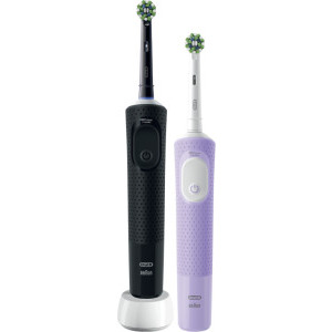 Oral-B Set 2x Periute de dinti electrice Vitality Pro Negru & Violet