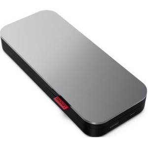 Lenovo Go, 20000 mAh, 65W, 1x USB-C, 1x USB, Storm Grey, posibilitate incarcare laptop