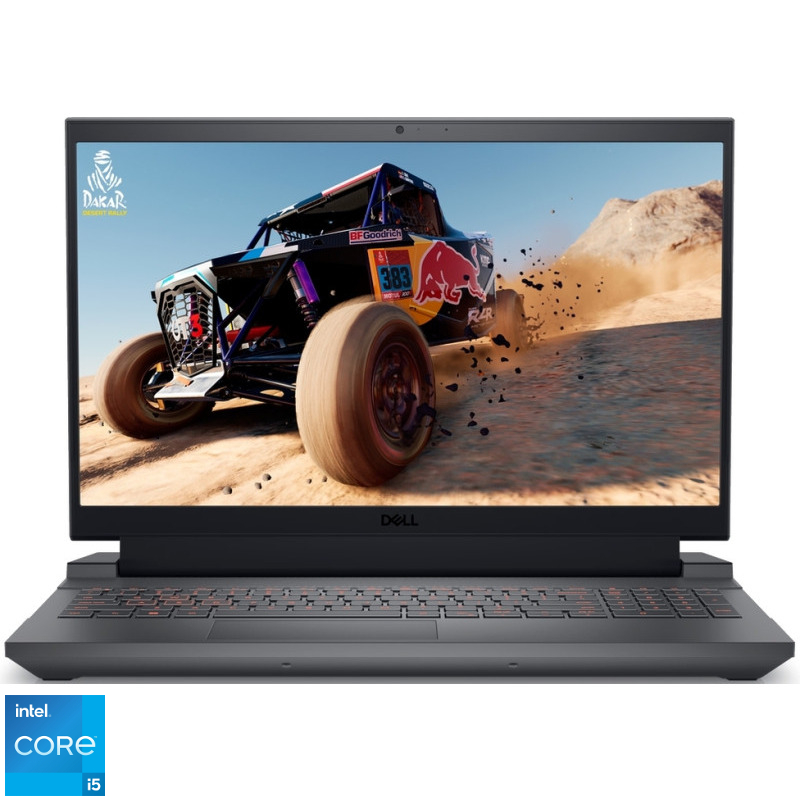 Laptop DELL Gaming 15.6'' G15 5530, FHD 360Hz, Procesor Intel® Core™ i5-13450HX (20M Cache, up to 4.60 GHz), 16GB DDR5, 512GB SSD, GeForce RTX 4050 6GB, Win 11 Pro, Dark Shadow Gray, 3Yr BOS
