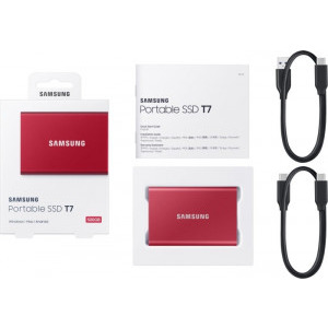 Samsung Portable T7 Red 2TB USB 3.2 tip C