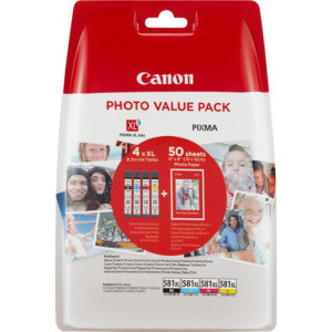 Canon Cartus CLI-551XL Multi Pack + Hartie 50 Coli