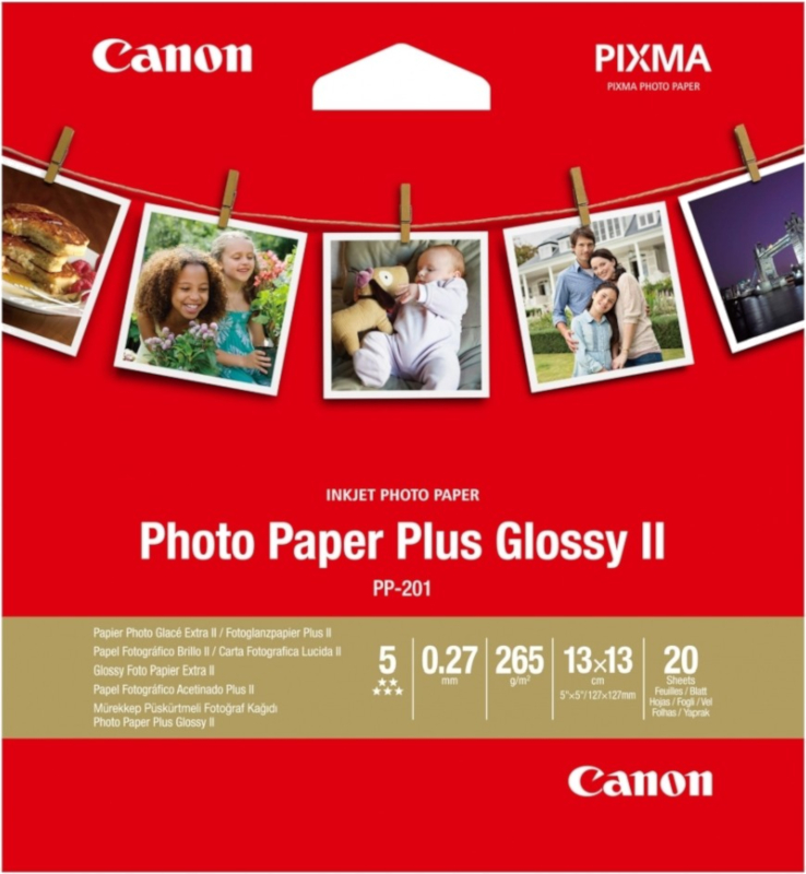 Hartie Canon PP-201 Photo Paper Glossy 13x13 cm 20 coli